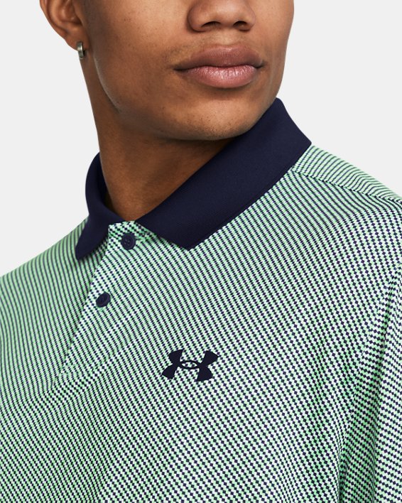 Men's UA Matchplay Printed Polo, White, pdpMainDesktop image number 2